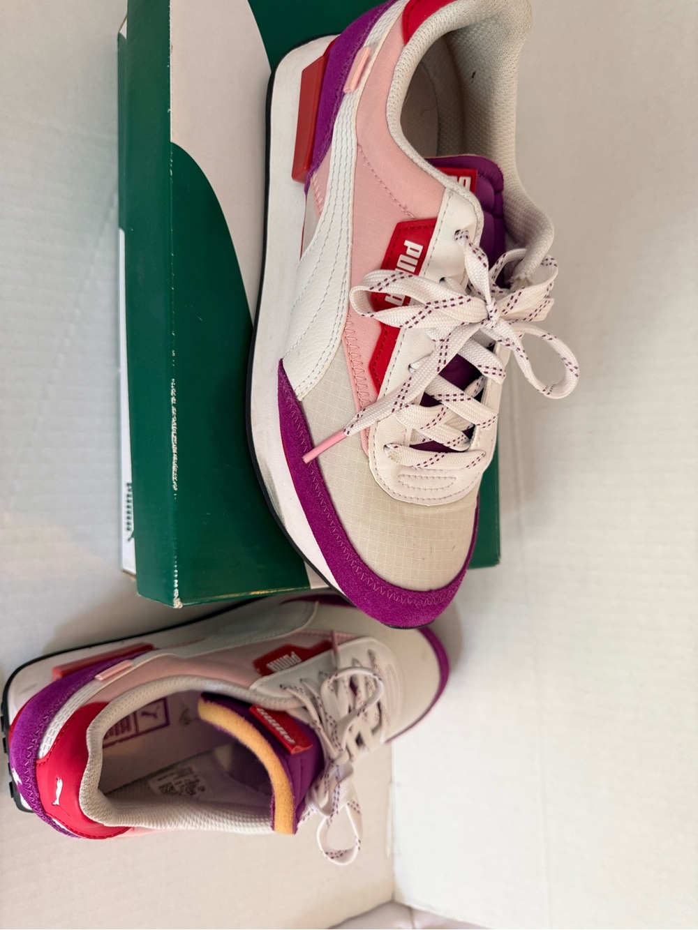 Puma Women's Pink, Purple & Red Casual Runner Sneakers Size 8